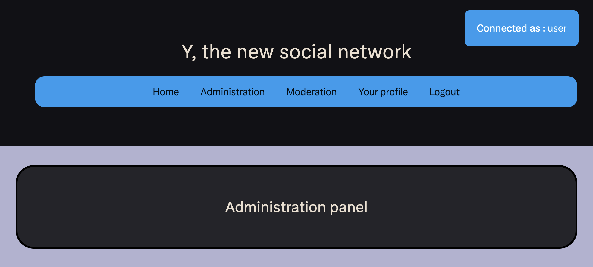 Admin panel