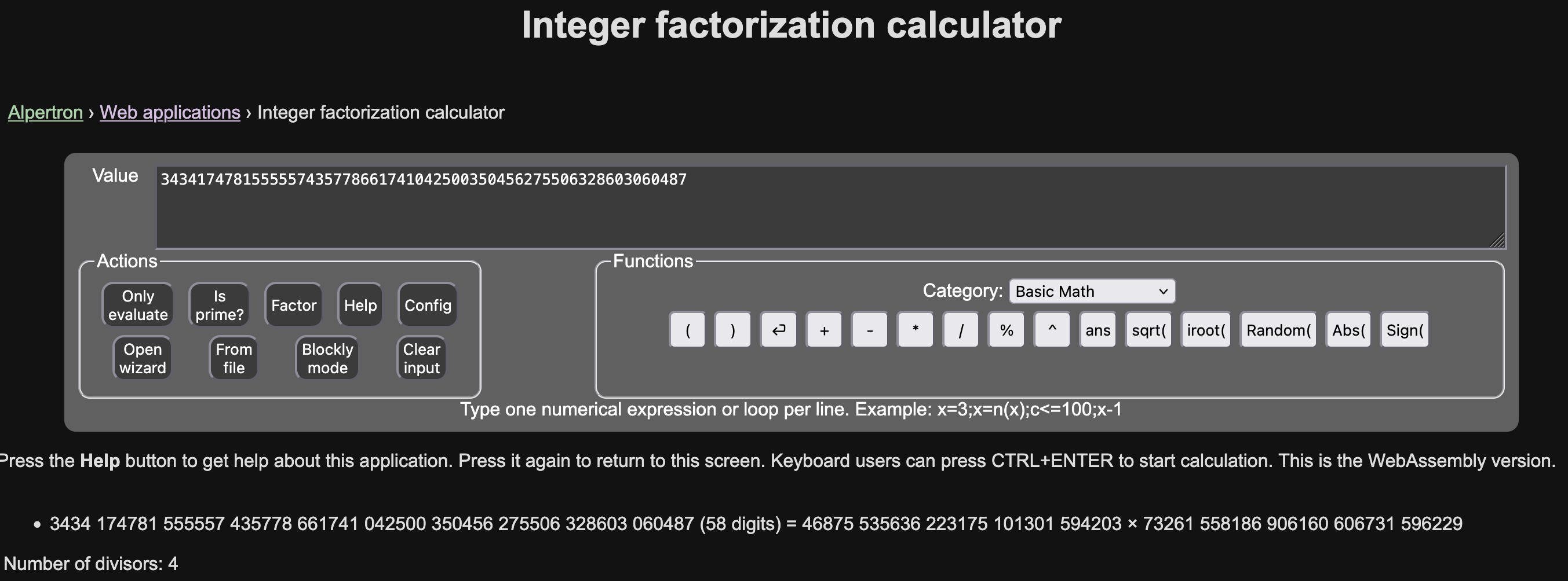 N factorization