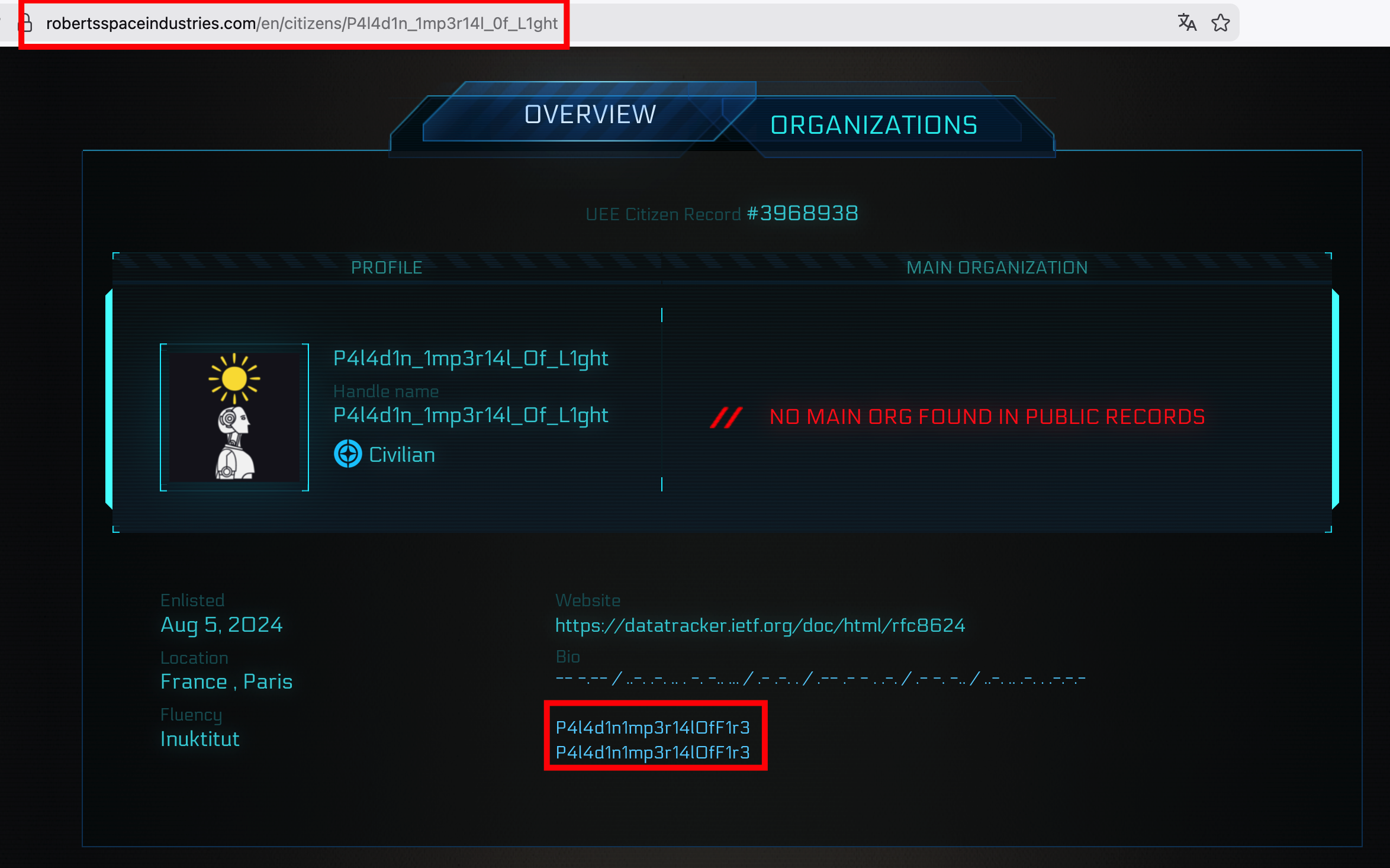 RSI — Paladin profile