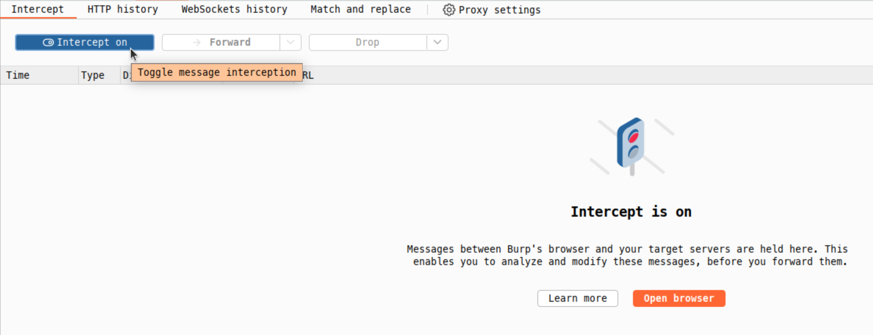 Screenshot of the main page