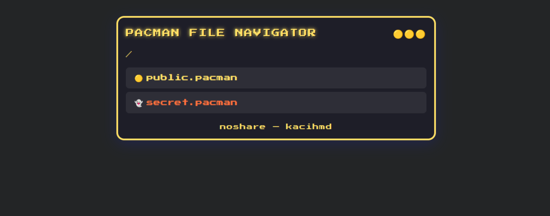 Screenshot of the web interface